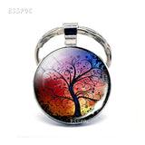 Tree of Life keychain Art Photo Jewelry Keychain Women Fashion Car Key Chain Rings Tree of Life Pendant Valentines Gifts