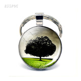Tree of Life keychain Art Photo Jewelry Keychain Women Fashion Car Key Chain Rings Tree of Life Pendant Valentines Gifts