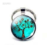 Tree of Life keychain Art Photo Jewelry Keychain Women Fashion Car Key Chain Rings Tree of Life Pendant Valentines Gifts