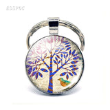 Tree of Life keychain Art Photo Jewelry Keychain Women Fashion Car Key Chain Rings Tree of Life Pendant Valentines Gifts