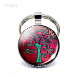 Tree of Life keychain Art Photo Jewelry Keychain Women Fashion Car Key Chain Rings Tree of Life Pendant Valentines Gifts