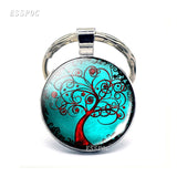 Tree of Life keychain Art Photo Jewelry Keychain Women Fashion Car Key Chain Rings Tree of Life Pendant Valentines Gifts