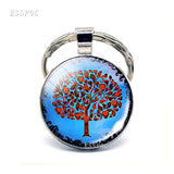 Tree of Life keychain Art Photo Jewelry Keychain Women Fashion Car Key Chain Rings Tree of Life Pendant Valentines Gifts