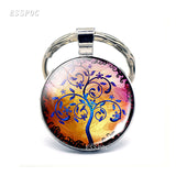 Tree of Life keychain Art Photo Jewelry Keychain Women Fashion Car Key Chain Rings Tree of Life Pendant Valentines Gifts
