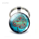 Tree of Life keychain Art Photo Jewelry Keychain Women Fashion Car Key Chain Rings Tree of Life Pendant Valentines Gifts