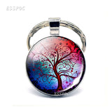 Tree of Life keychain Art Photo Jewelry Keychain Women Fashion Car Key Chain Rings Tree of Life Pendant Valentines Gifts