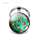 Tree of Life keychain Art Photo Jewelry Keychain Women Fashion Car Key Chain Rings Tree of Life Pendant Valentines Gifts