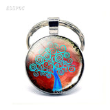 Tree of Life keychain Art Photo Jewelry Keychain Women Fashion Car Key Chain Rings Tree of Life Pendant Valentines Gifts