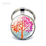 Tree of Life keychain Art Photo Jewelry Keychain Women Fashion Car Key Chain Rings Tree of Life Pendant Valentines Gifts