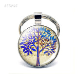 Tree of Life keychain Art Photo Jewelry Keychain Women Fashion Car Key Chain Rings Tree of Life Pendant Valentines Gifts