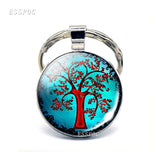 Tree of Life keychain Art Photo Jewelry Keychain Women Fashion Car Key Chain Rings Tree of Life Pendant Valentines Gifts