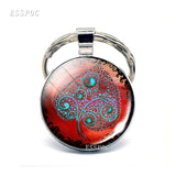 Tree of Life keychain Art Photo Jewelry Keychain Women Fashion Car Key Chain Rings Tree of Life Pendant Valentines Gifts
