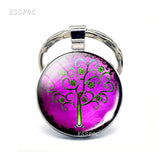 Tree of Life keychain Art Photo Jewelry Keychain Women Fashion Car Key Chain Rings Tree of Life Pendant Valentines Gifts