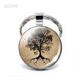 Tree of Life keychain Art Photo Jewelry Keychain Women Fashion Car Key Chain Rings Tree of Life Pendant Valentines Gifts