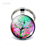 Tree of Life keychain Art Photo Jewelry Keychain Women Fashion Car Key Chain Rings Tree of Life Pendant Valentines Gifts