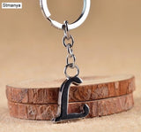 NEW DIY A-Z Letters key Chain For Men Silver Metal Keychain Women Car Key Ring Simple Letter Name Key Holder Party Gift Jewelry