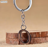 NEW DIY A-Z Letters key Chain For Men Silver Metal Keychain Women Car Key Ring Simple Letter Name Key Holder Party Gift Jewelry