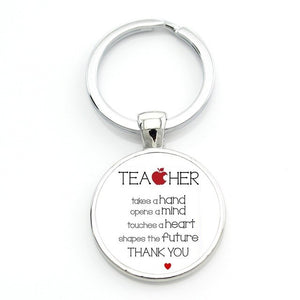 TAFREE Gift for the Teacher Day Keychain The Best teacher Present Cut Car key chain ring holder for men and women Jewelry CT671