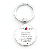 TAFREE Gift for the Teacher Day Keychain The Best teacher Present Cut Car key chain ring holder for men and women Jewelry CT671