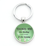 TAFREE Gift for the Teacher Day Keychain The Best teacher Present Cut Car key chain ring holder for men and women Jewelry CT671