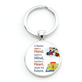 TAFREE Gift for the Teacher Day Keychain The Best teacher Present Cut Car key chain ring holder for men and women Jewelry CT671
