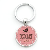 TAFREE Gift for the Teacher Day Keychain The Best teacher Present Cut Car key chain ring holder for men and women Jewelry CT671
