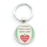 TAFREE Gift for the Teacher Day Keychain The Best teacher Present Cut Car key chain ring holder for men and women Jewelry CT671