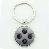 TAFREE Brand Video Game Controller Photo Keychain geeky boyfriend gift jewelry Glass Cabochon Dome key chain ring брелок KC184