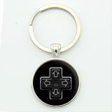 TAFREE Brand Video Game Controller Photo Keychain geeky boyfriend gift jewelry Glass Cabochon Dome key chain ring брелок KC184