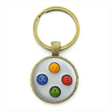 TAFREE Brand Video Game Controller Photo Keychain geeky boyfriend gift jewelry Glass Cabochon Dome key chain ring брелок KC184