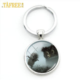 TAFREE Hedgehog In The Fog Cartoon Photo Keychain for men women Handmade Fashion брелок key chain ring holder jewelry H230