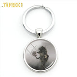 TAFREE Hedgehog In The Fog Cartoon Photo Keychain for men women Handmade Fashion брелок key chain ring holder jewelry H230