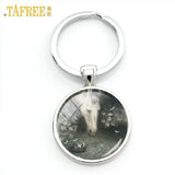 TAFREE Hedgehog In The Fog Cartoon Photo Keychain for men women Handmade Fashion брелок key chain ring holder jewelry H230