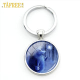 TAFREE Hedgehog In The Fog Cartoon Photo Keychain for men women Handmade Fashion брелок key chain ring holder jewelry H230