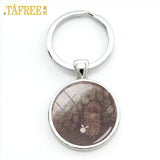 TAFREE Hedgehog In The Fog Cartoon Photo Keychain for men women Handmade Fashion брелок key chain ring holder jewelry H230
