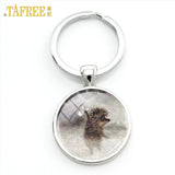 TAFREE Hedgehog In The Fog Cartoon Photo Keychain for men women Handmade Fashion брелок key chain ring holder jewelry H230