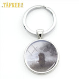TAFREE Hedgehog In The Fog Cartoon Photo Keychain for men women Handmade Fashion брелок key chain ring holder jewelry H230