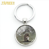 TAFREE Hedgehog In The Fog Cartoon Photo Keychain for men women Handmade Fashion брелок key chain ring holder jewelry H230