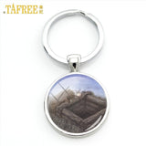 TAFREE Hedgehog In The Fog Cartoon Photo Keychain for men women Handmade Fashion брелок key chain ring holder jewelry H230