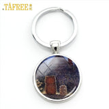 TAFREE Hedgehog In The Fog Cartoon Photo Keychain for men women Handmade Fashion брелок key chain ring holder jewelry H230