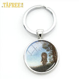 TAFREE Hedgehog In The Fog Cartoon Photo Keychain for men women Handmade Fashion брелок key chain ring holder jewelry H230
