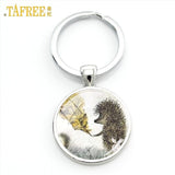 TAFREE Hedgehog In The Fog Cartoon Photo Keychain for men women Handmade Fashion брелок key chain ring holder jewelry H230