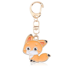 Anime Cartoon Cat Key Chains For Girl Women Cute Fox Mermaid Watermelon Pendants Key Ring Bag Pendant Lovely Jewelry Child Gifts