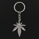 Fashion 30mm Key Ring Metal Key Chain Keychain Jewelry Antique Silver Bronze Plated maple leaves 39x34mm Pendant