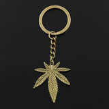 Fashion 30mm Key Ring Metal Key Chain Keychain Jewelry Antique Silver Bronze Plated maple leaves 39x34mm Pendant