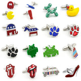 Men's Shirt Cufflinks 28 Novel Designs Option Quality Brass Material French Shirt Cuff Links Wholesale&retail
