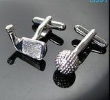 Free Shipping Men's Cufflinks Wholesale Sport Series Rugby Golf Football Tennis Design Fashion Cuff Links For Men Copper Quality
