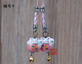1pc 1pc Omamori Fortune Kiten Cat Good-luck Wealth Cute Phone Accessory Bag Pendant Charm Nice Gift Y16(price is for 1pcs)