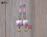 1pc 1pc Omamori Fortune Kiten Cat Good-luck Wealth Cute Phone Accessory Bag Pendant Charm Nice Gift Y16(price is for 1pcs)