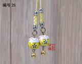 1pc 1pc Omamori Fortune Kiten Cat Good-luck Wealth Cute Phone Accessory Bag Pendant Charm Nice Gift Y16(price is for 1pcs)